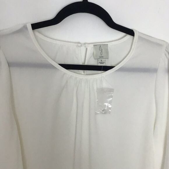 NWT Joie white cut out balloon sleeve blouse - Picture 3 of 8